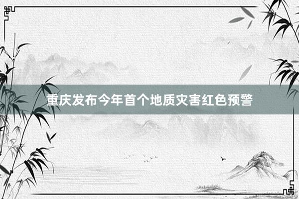 重庆发布今年首个地质灾害红色预警