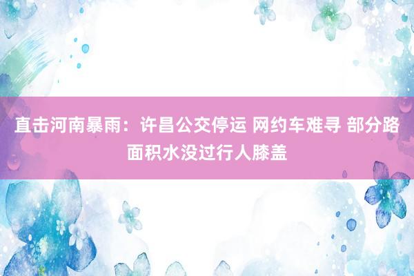 直击河南暴雨：许昌公交停运 网约车难寻 部分路面积水没过行人膝盖
