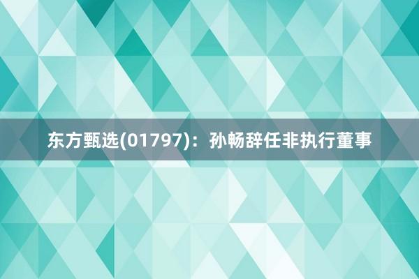 东方甄选(01797)：孙畅辞任非执行董事