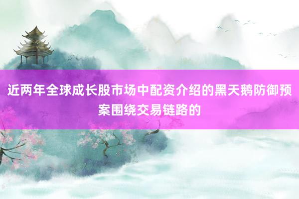 近两年全球成长股市场中配资介绍的黑天鹅防御预案围绕交易链路的