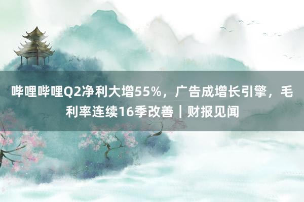 哔哩哔哩Q2净利大增55%，广告成增长引擎，毛利率连续16季改善｜财报见闻