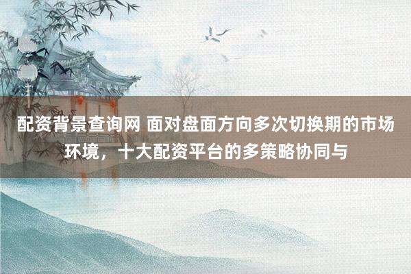 配资背景查询网 面对盘面方向多次切换期的市场环境，十大配资平台的多策略协同与