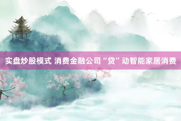 实盘炒股模式 消费金融公司“贷”动智能家居消费